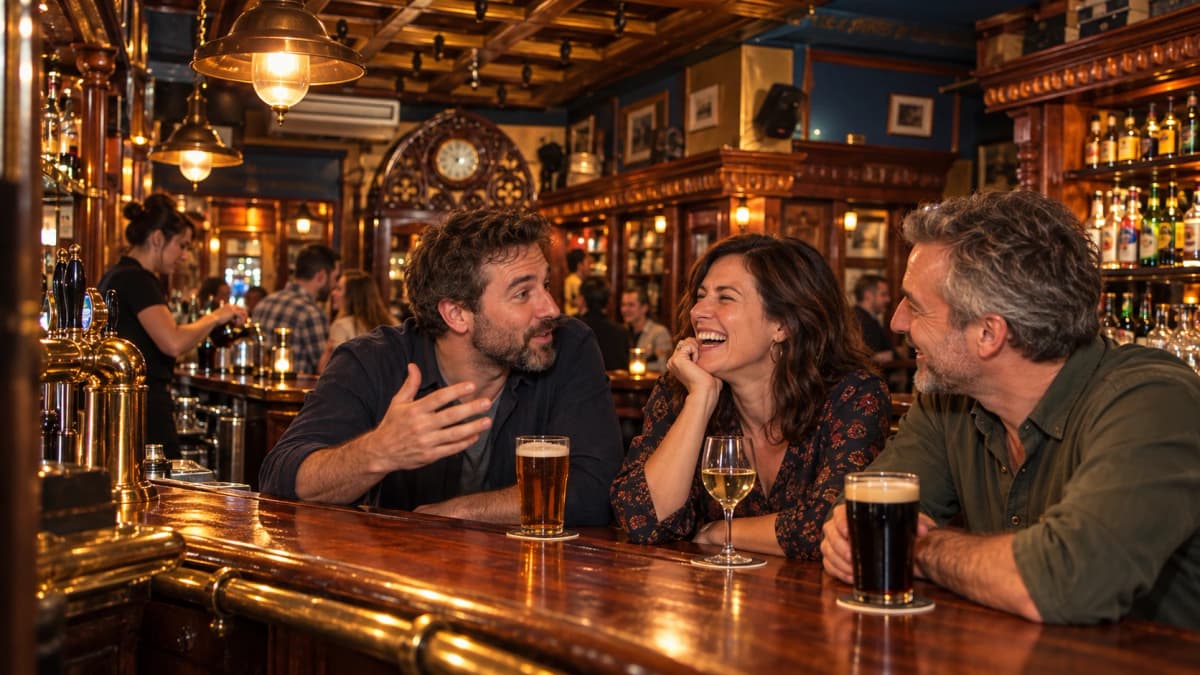 Madera, latón y luz cálida: el secreto del interiorismo que jamás pasa de moda en un pub